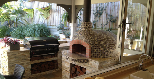 VALORANI FVR SERIES Wood Fired Oven finished with tiles