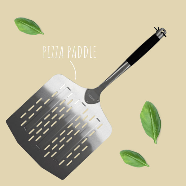 COZZE Stainless Steel Pizza Paddle promotional picture.